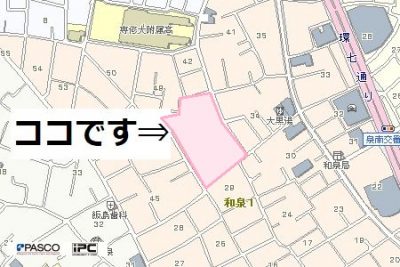震災救援所の地図です。